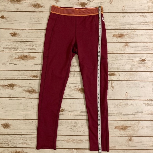 Free People Movement Maroon Side Pocket Leggings Medium - Picture 6 of 11